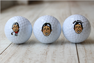 名入れゴルフボールに入れる似顔絵オプションの画像